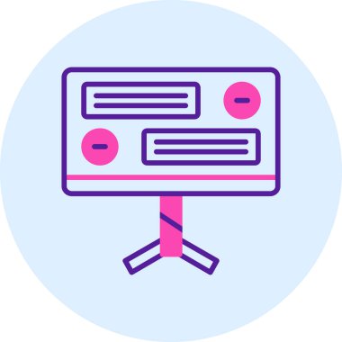 Televizyon. Web simgesi basit illüstrasyon