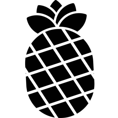 ananas ağ simgesi, vektör illüstrasyonu