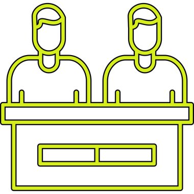 Bir kadın ve erkeğin vektör çizimi