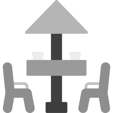 Masa. Web simgesi basit illüstrasyon