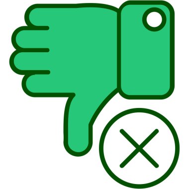 başparmak aşağı vektör resimleme