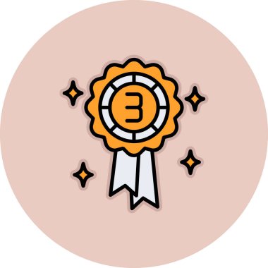 Madalya. Web simgesi basit tasarım