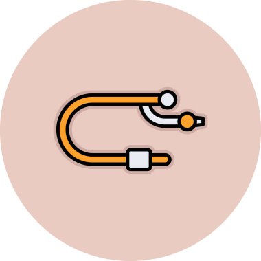 Beyaz arkaplandaki bir simge zincirinin vektör çizimi