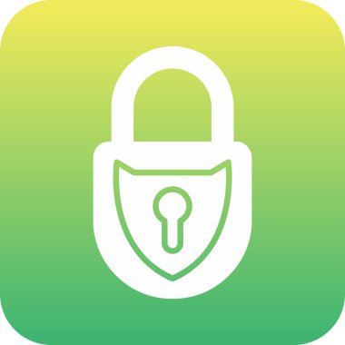 Asma kilit simgesinin vektör illüstrasyonu