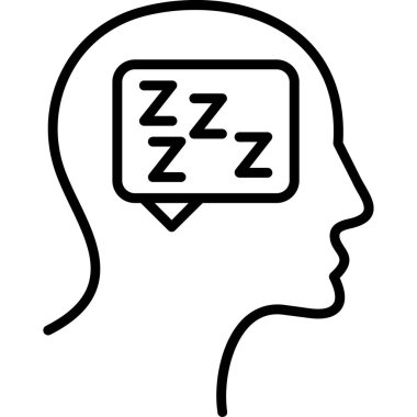 Uyu. Web simgesi basit illüstrasyon