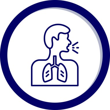 Akciğer ikonu. Web için basit akciğer vektör simgeleri çizimi