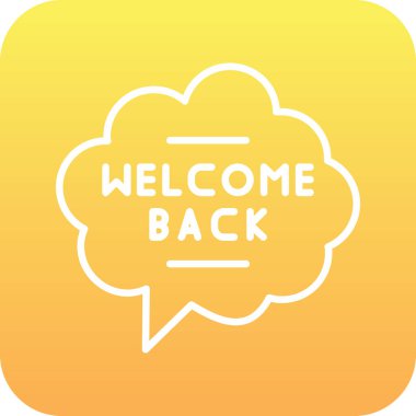 Simge vektör illüstrasyonuna hoş geldiniz