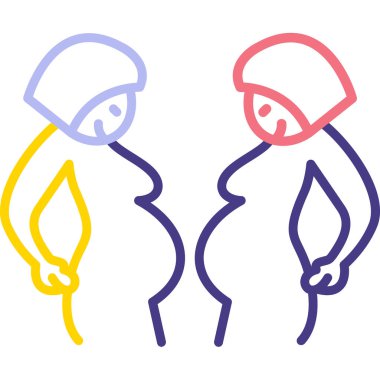 hamile kadın simgesi, özet vektör