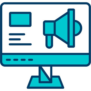 Reklamcılık. Web simgesi basit illüstrasyon