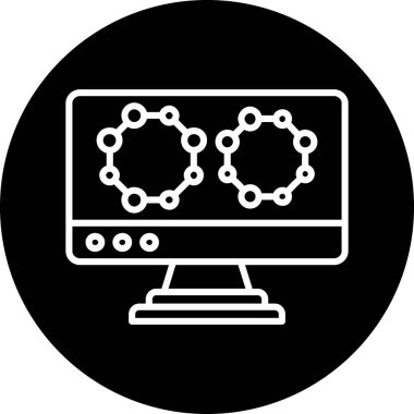 Bilgisayar. Web simgesi basit tasarım