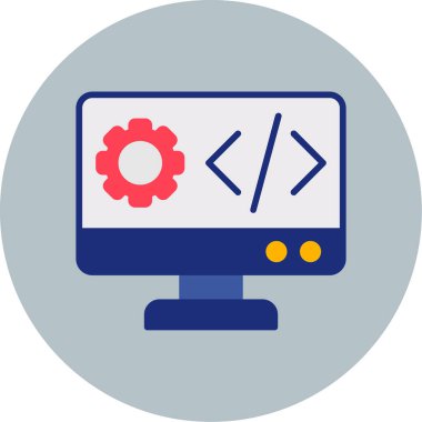 programlama kodu vektör simgesi