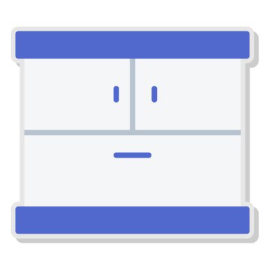 Bir karikatür mavi kağıt kutusunun vektör çizimi.