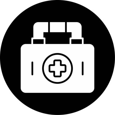 İlk yardım kiti simgesinin vektör illüstrasyonu