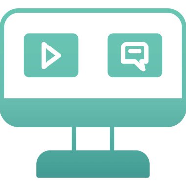 Geliştirme için web simgesi, bilgisayar monitörü ve teknolojisinin vektör illüstrasyonu