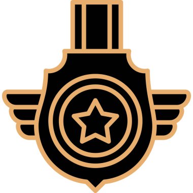 askeri amblem, vektör illüstrasyonu, simge, tasarım