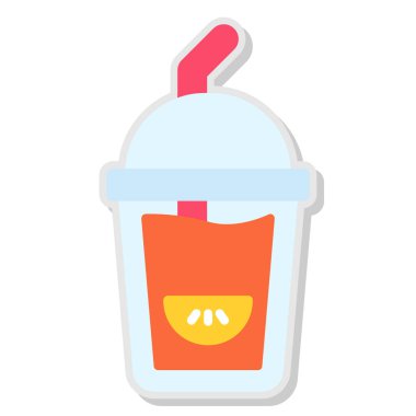 Beyaz arkaplanda izole edilmiş bir çizgi film dondurma ikonunun vektör çizimi