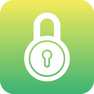 asma kilit simgesi soyut arkaplanda izole edildi