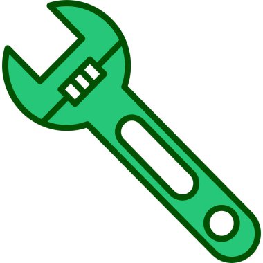 İngiliz anahtarı simgesi. Web için anahtar vektör simgelerinin basit çizimi