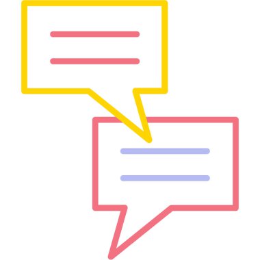 Sohbet simgesi vektör illüstrasyonu