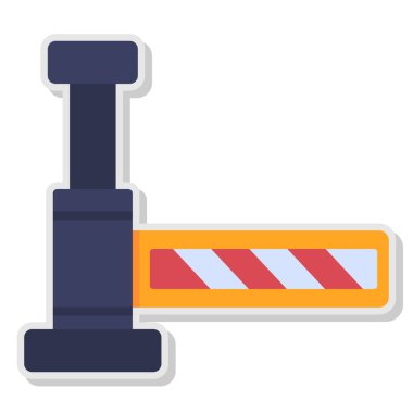 bariyer yapı simgesi düz biçimli