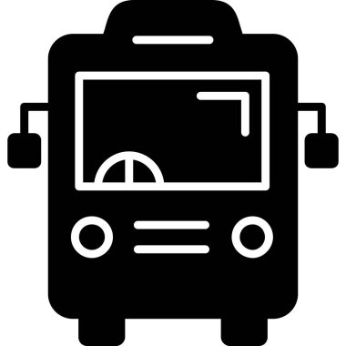 Otobüs. Web simgesi basit tasarım