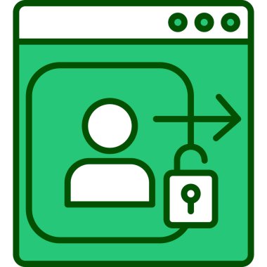 Tarayıcı giriş parolası simgesi - taslak biçimi