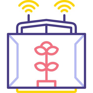 Kablosuz. Web simgesi basit illüstrasyon