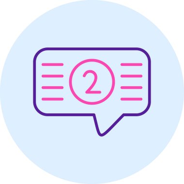 Konuşma balonu. Web simgesi basit illüstrasyon