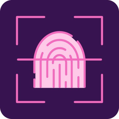 parmak izi simgesi, vektör illüstrasyon tasarımı