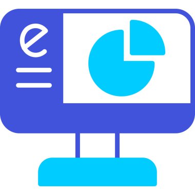 Pie Chart web simgesi basit vektör illüstrasyonu