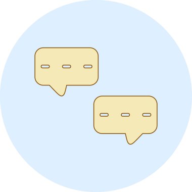 Konuş. Web simgesi basit illüstrasyon