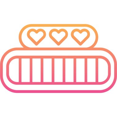 Kalp. Web simgesi basit illüstrasyon