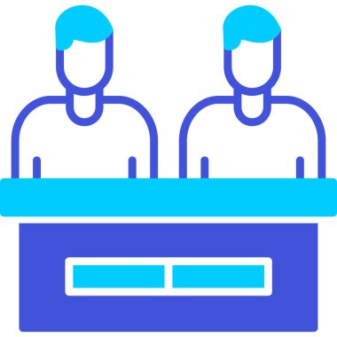 Mavi takım elbiseli bir adamın vektör çizimi