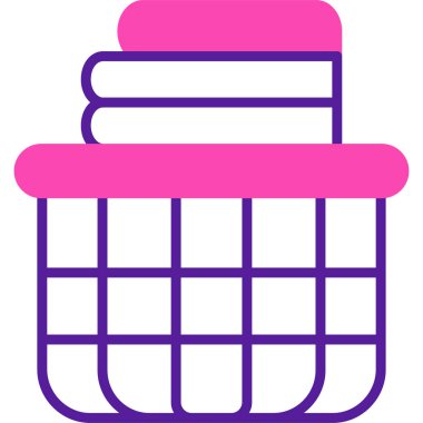 Kitap yığını ikonu. Beyaz arkaplanda izole edilmiş web tasarımı için okul yığını vektör simgesinin ana hatları