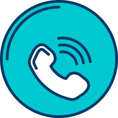 Mavi arkaplanı olan bir telefonun vektör çizimi