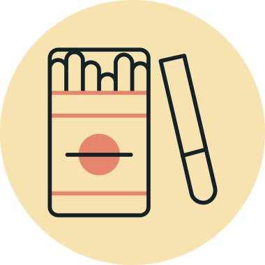 Sigara simgesinin vektör illüstrasyonu