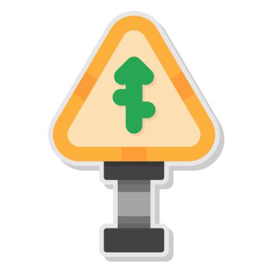 Yol trafik işareti simgesi vektör illüstrasyon tasarımı