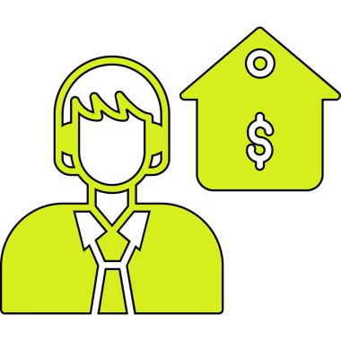 Ana hatlarıyla emlakçı simgesi