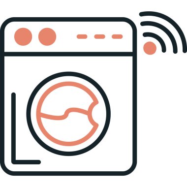 Çamaşır. Web simgesi basit illüstrasyon