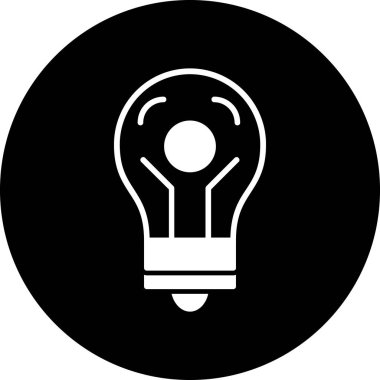 Ampul simgesi beyaz arkaplanda izole edildi