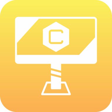 ok simgesi ile bilgisayar monitörü, basit vektör illüstrasyonu