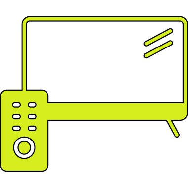 Basit el çizilmiş doodle bir televizyon