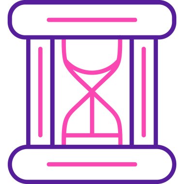 vektör kum saati simgesi illüstrasyonu