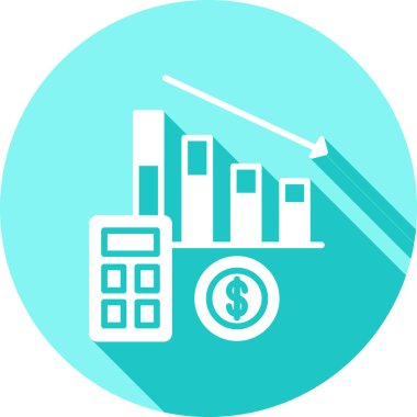 Dolar. Web simgesi basit illüstrasyon