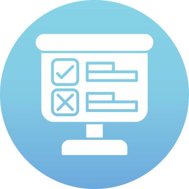 Kontrol listesi simgesi, vektör illüstrasyonu