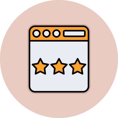 derecelendirme vektörü düz simgesi