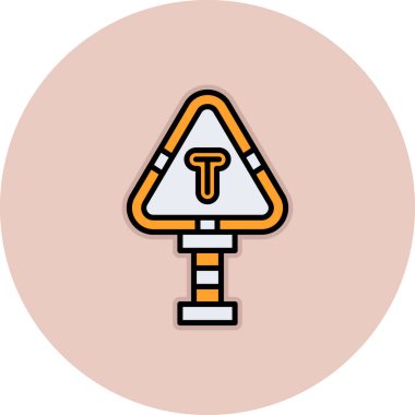 Yol işaretinin vektör illüstrasyonu