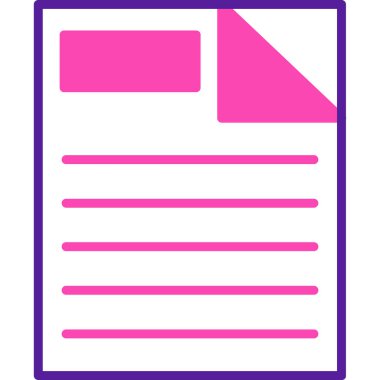 belge simgesi vektör illüstrasyonu