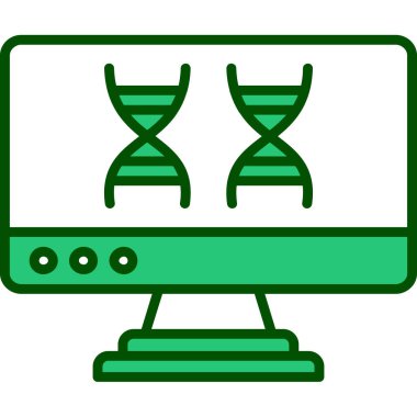 DNA sembollü dizüstü bilgisayar