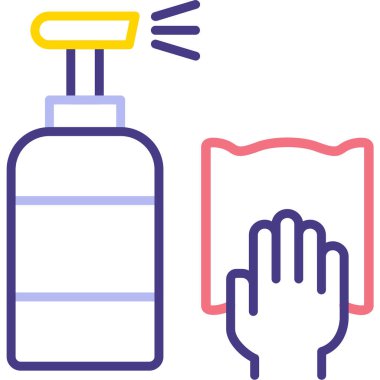 Dezenfekte. Web simgesi basit illüstrasyon